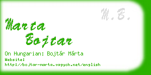 marta bojtar business card